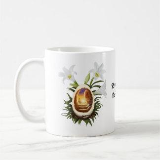 Christian Easter He is Risen Egg Cave Thorn Crown  Coffee Mug
