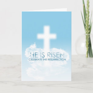 Christian Easter He is Risen Resurrection Holiday Card