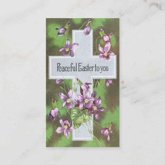 Christian Easter Holy Cross Custom Business Card (Front)