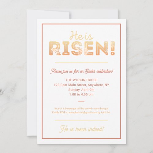 Christian Easter Invitation