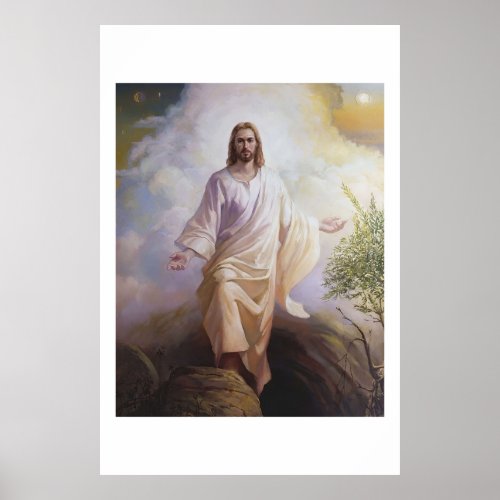 Christian Easter Jesus is risen and alive Poster