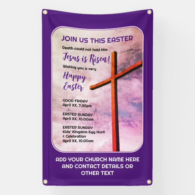 Christian Easter JESUS IS RISEN  Banner (Vertical)