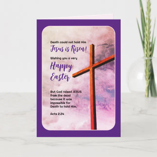 Christian Easter JESUS IS RISEN Card | Zazzle