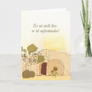 Christian Easter wishes in German (He is risen) Holiday Card