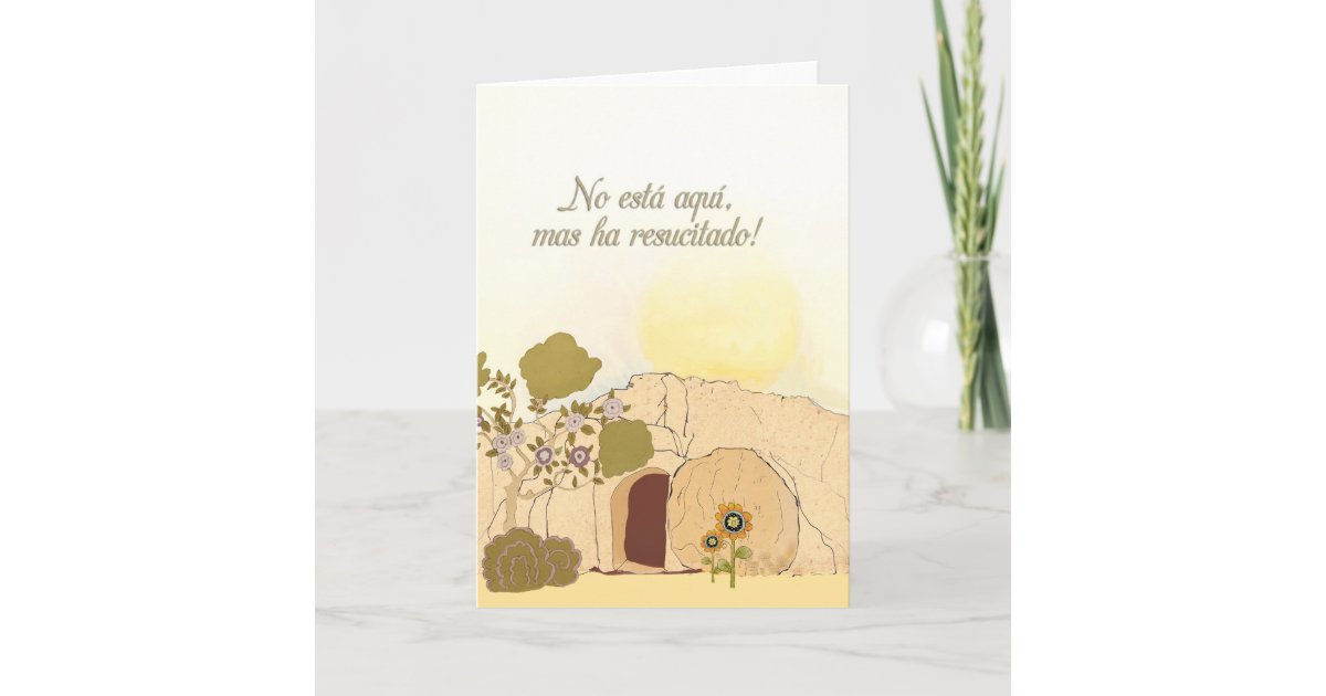 Christian Easter wishes in Spanish (He is risen) Holiday Card Zazzle