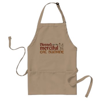 Christian "eat Humane" Apron by OllysDoodads at Zazzle