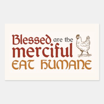 Christian "eat Humane" Sticker by OllysDoodads at Zazzle