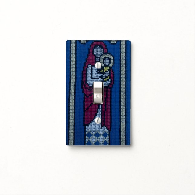 Christian embroidery light switch cover (In Situ)