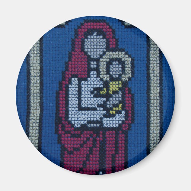 Christian embroidery magnet (Front)