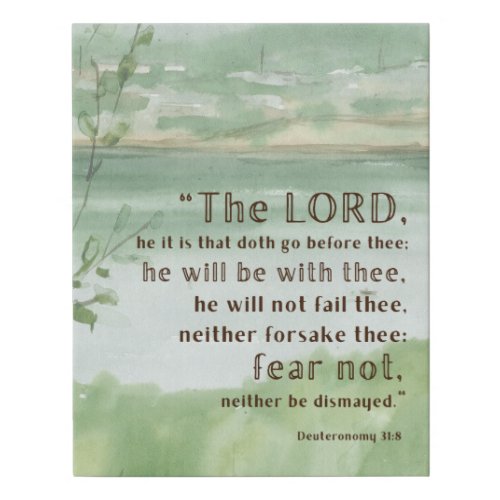 Christian Encouragement Bible Verse Fear Not Faux Canvas Print