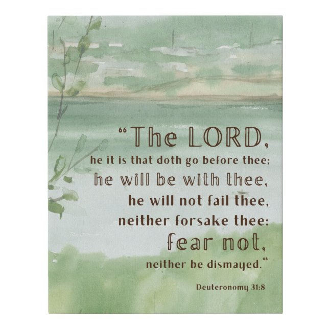 Christian Encouragement Bible Verse Fear Not Faux Canvas Print (Front)