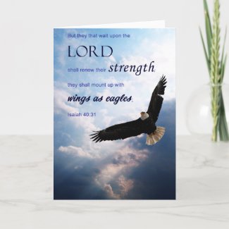 Christian Encouragement Card Bald Eagle