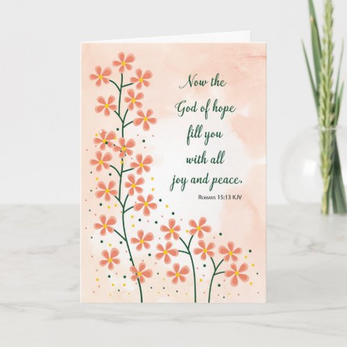 Christian Encouragement Hope Joy and Peace Simple  Card