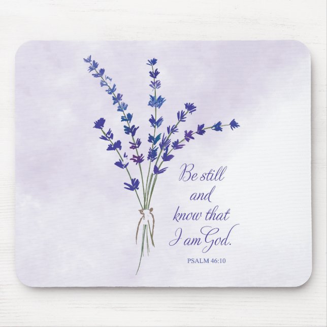 Christian Encouragement Lavender with Scripture  Mouse Pad (Front)