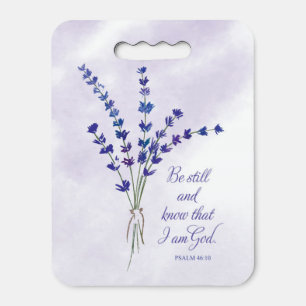 Christian Encouragement Lavender with Scripture Seat Cushion