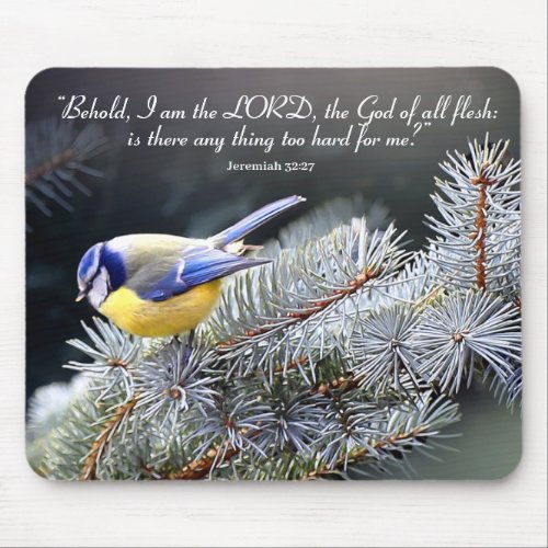 Christian Encouragement  Nothing too Hard for God Mouse Pad