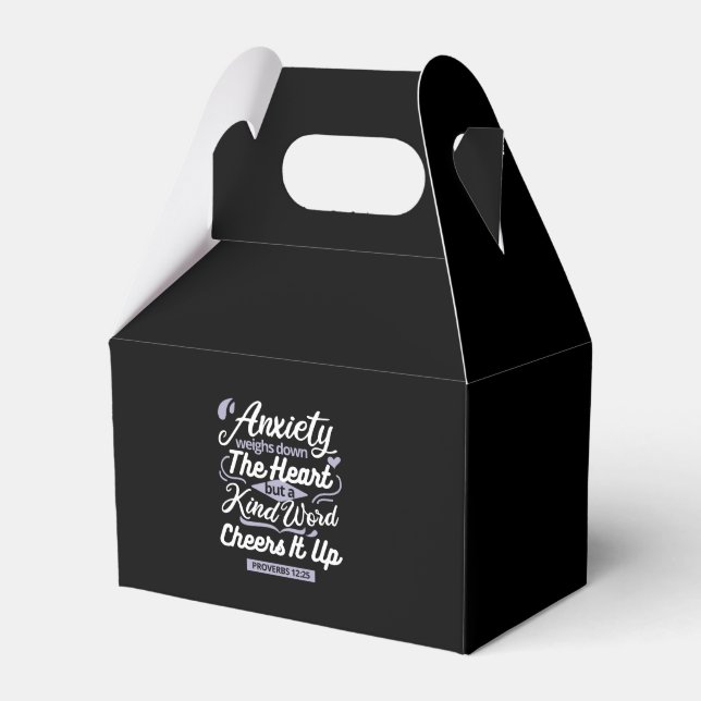 Christian Encouragement Quote – Anxiety & Kindness Favor Boxes (Front Side)