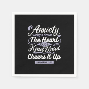 Christian Encouragement Quote – Anxiety & Kindness Napkins