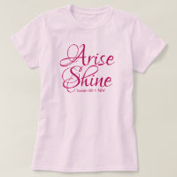Christian Faith Arise and Shine Bible Verse Pink