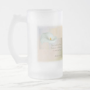 Christian Faith Art ~ Romans 12:12 Frosted Glass Beer Mug