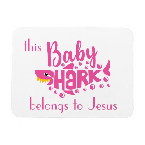Christian Faith Baby Shark Jesus Magnet