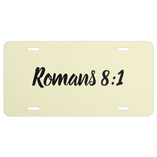 Christian Faith Bible Life Verse Typography License Plate