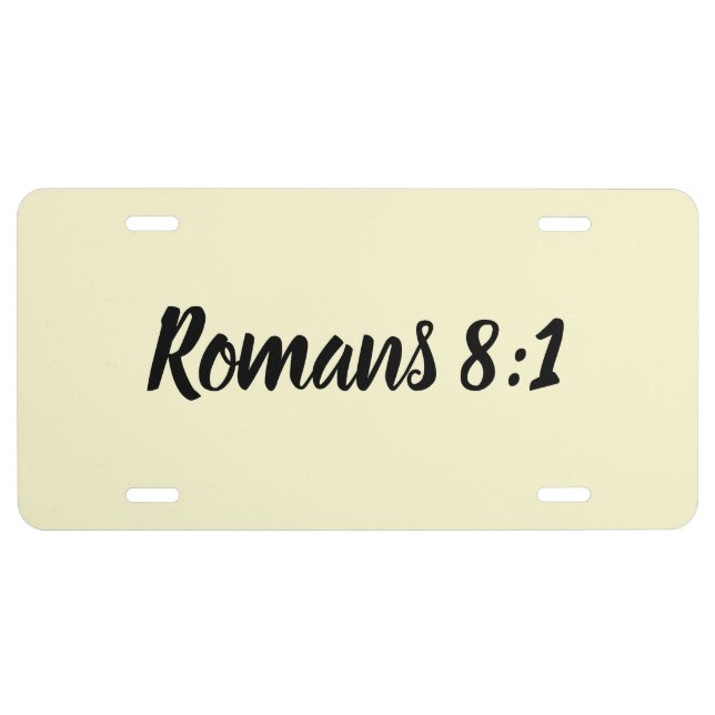 Christian Faith Bible Life Verse Typography License Plate (Front)