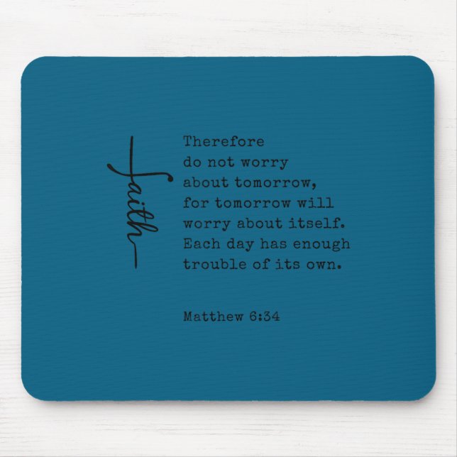 Christian Faith Bible Scripture Matthew Bible Vers Mouse Pad (Front)