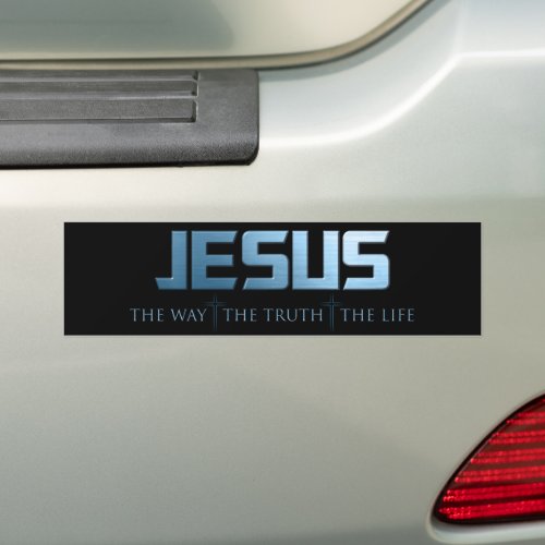 Christian Faith Bible Verse Way Truth Life Jesus Bumper Sticker