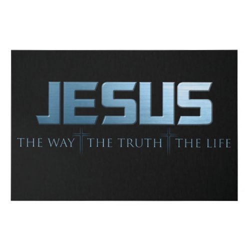 Christian Faith Bible Verse Way Truth Life Jesus Faux Canvas Print