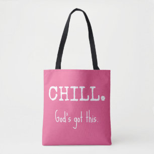 Christian Faith Chill God's Got This QR Code  Tote Bag