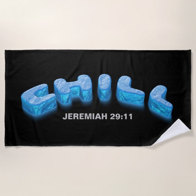 Christian faith chill peace reassurance and hope beach towel (Front)
