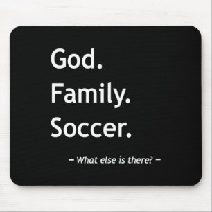 Christian Faith Christianity God Family Soccer  Mouse Pad
