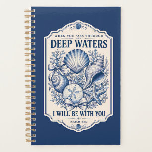 Christian Faith Coastal Religious Bible Verse Planner