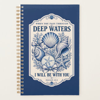 Christian Faith Coastal Religious Bible Verse Planner