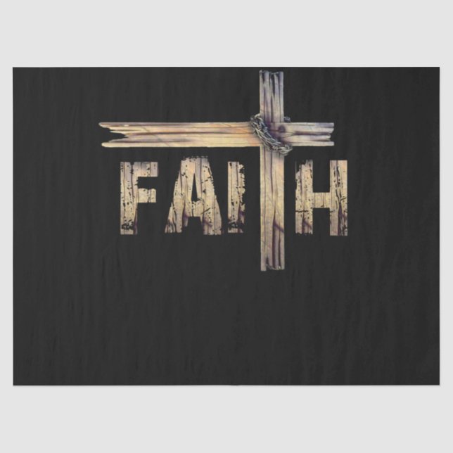 Christian Faith & Cross - Christian Faith Tissue Paper (Front)