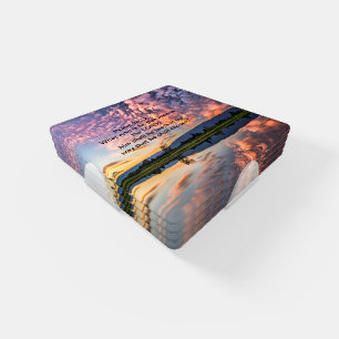 Christian Faith cross with Psalm 25:12  Coaster Set