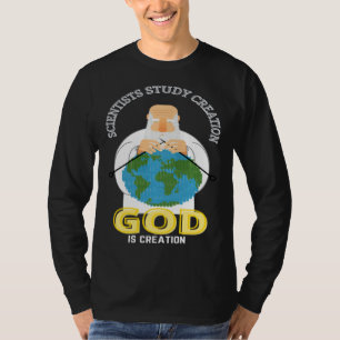 Christian Faith GOD Is Creation GOD Sewing Earth F T-Shirt