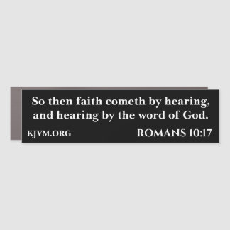 Christian Faith God's Word Bible Verse Black Car Magnet