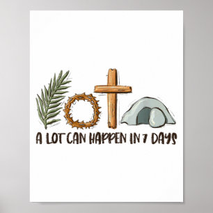 Christian Faith Happy Easter Day A Lot Can Happen Poster