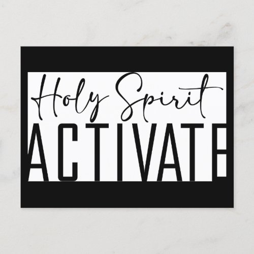Christian Faith  Holy Spirit Activate Postcard