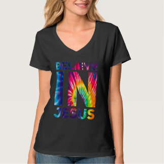 Christian Faith In Christ Believe In Jesus Bible V T-Shirt