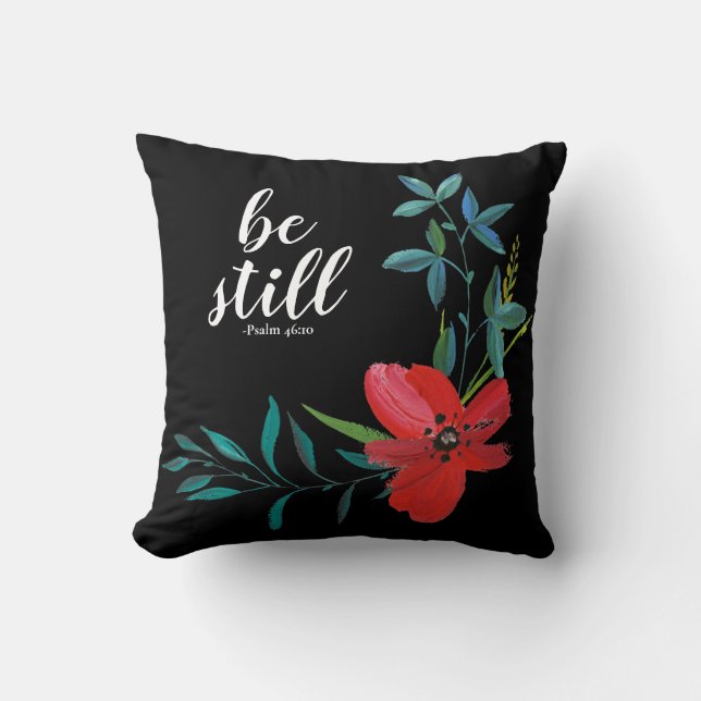 Christian Faith Inspirational Words Throw Pillow (Front)