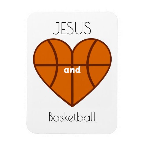 Christian Faith Jesus and Basketball Magnet