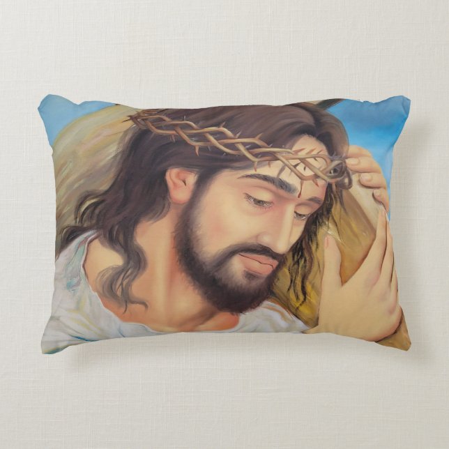 Christian Faith Jesus Christ Accent Pillow (Front)