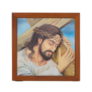 Christian Faith Jesus Christ Desk Organizer