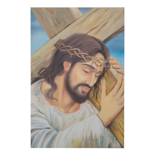 Christian Faith Jesus Christ Faux Canvas Print (Front)