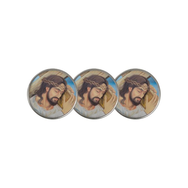 Christian Faith Jesus Christ Golf Ball Marker (3 Up)