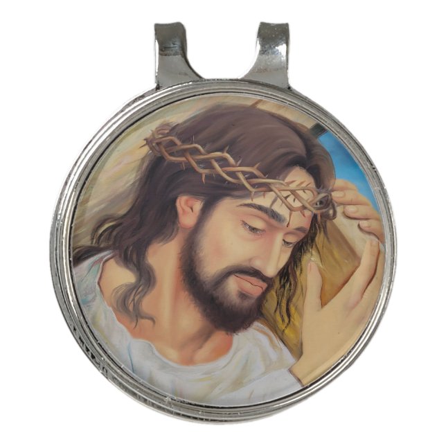 Christian Faith Jesus Christ Golf Hat Clip (Front)