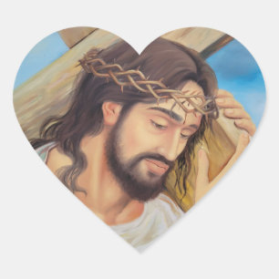 Christian Faith Jesus Christ Heart Sticker